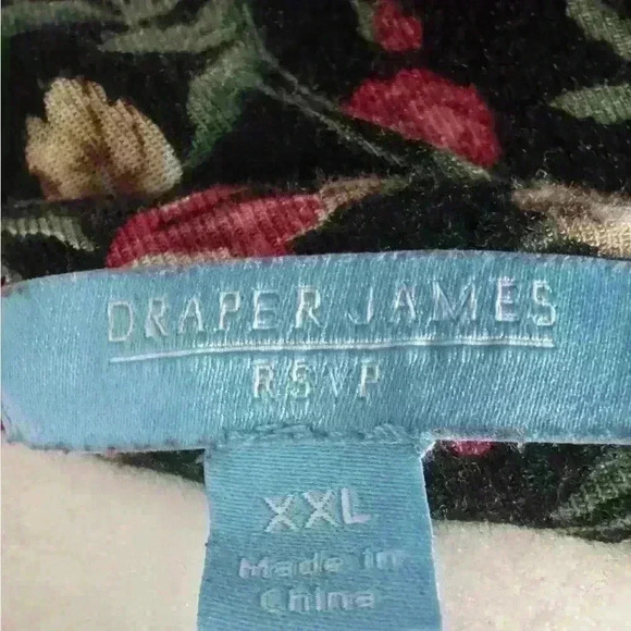 Draper James RSVP Floral Popover Crop Top 2X - Cottagecore, Rayon, Short Sleeve - Picture 3 of 5